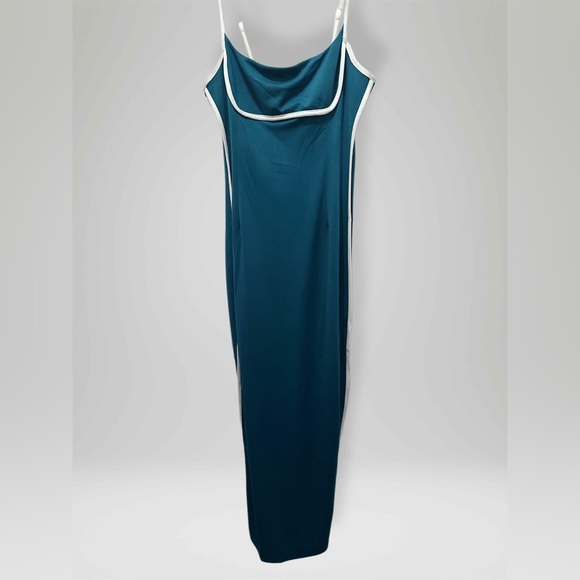 NWT Pretty Garden Women’s Spaghetti Strap Maxi Summer BodyCon Dress Green Size M - Picture 2 of 6